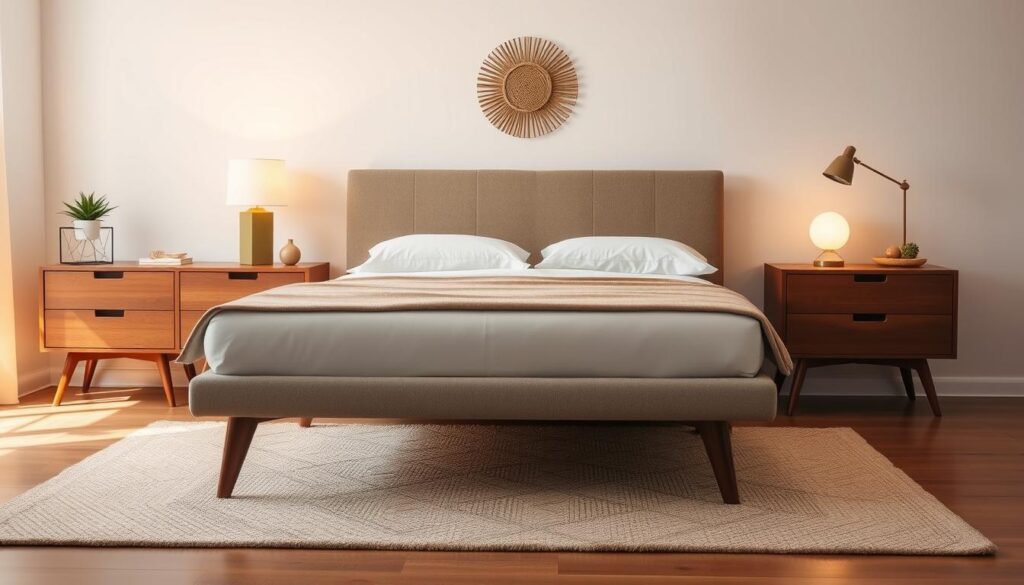 mid-century modern beds