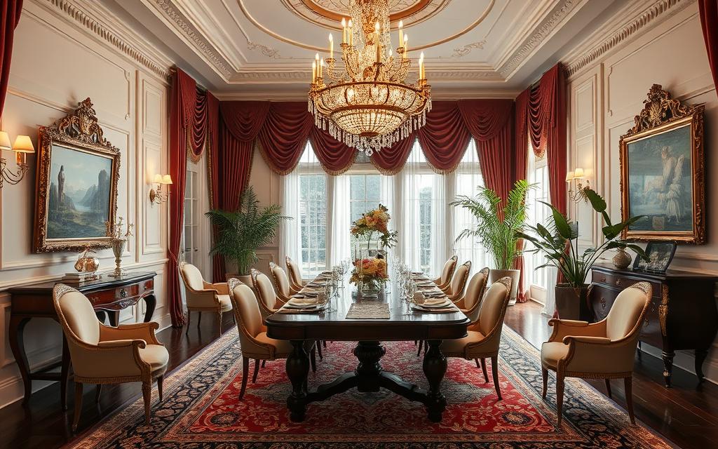 opulent dining room decor